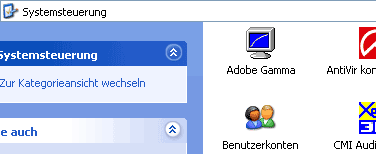 Das Icon von Adobe Gamma in der Systemsteuerung