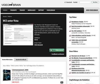 Ein kostenloses Video zum Windows Color Management unter Vista